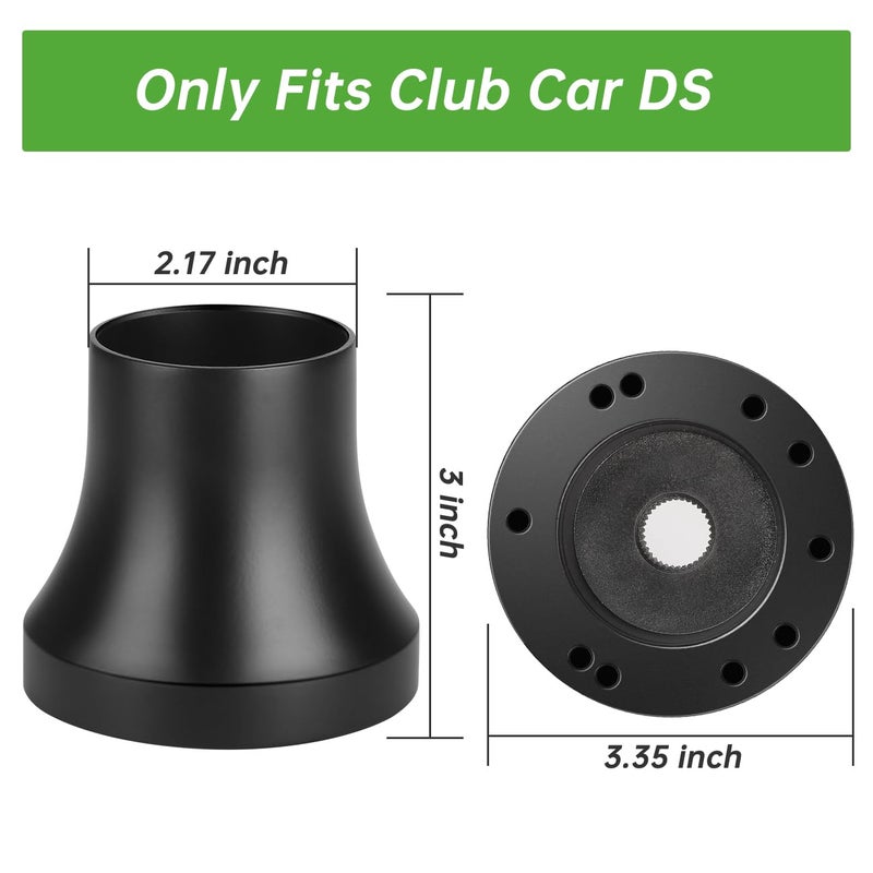 10L0L Golf Cart Steering Wheel Adapter Fits Club Car DS 5-6 Holes Golf Cart Steering Wheel - Black - Image 5